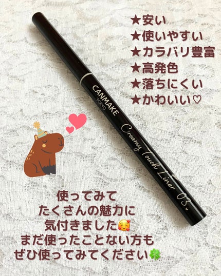 クリーミータッチライナー/キャンメイク/ジェルアイライナーを使ったクチコミ(5枚目)
