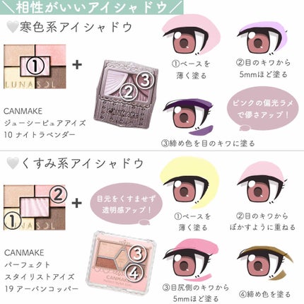 オーロライズアイズ/LUNASOL/アイシャドウパレットを使ったクチコミ(3枚目)