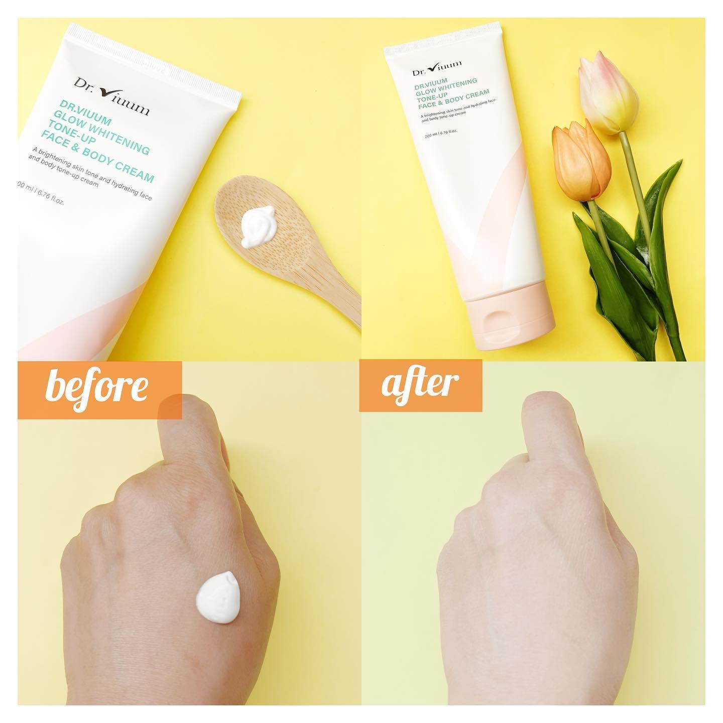 GLOW WHITENING TONE-UP FACE & BODY CREAM/Dr.Viuum/フェイスクリームを使ったクチコミ（2枚目）