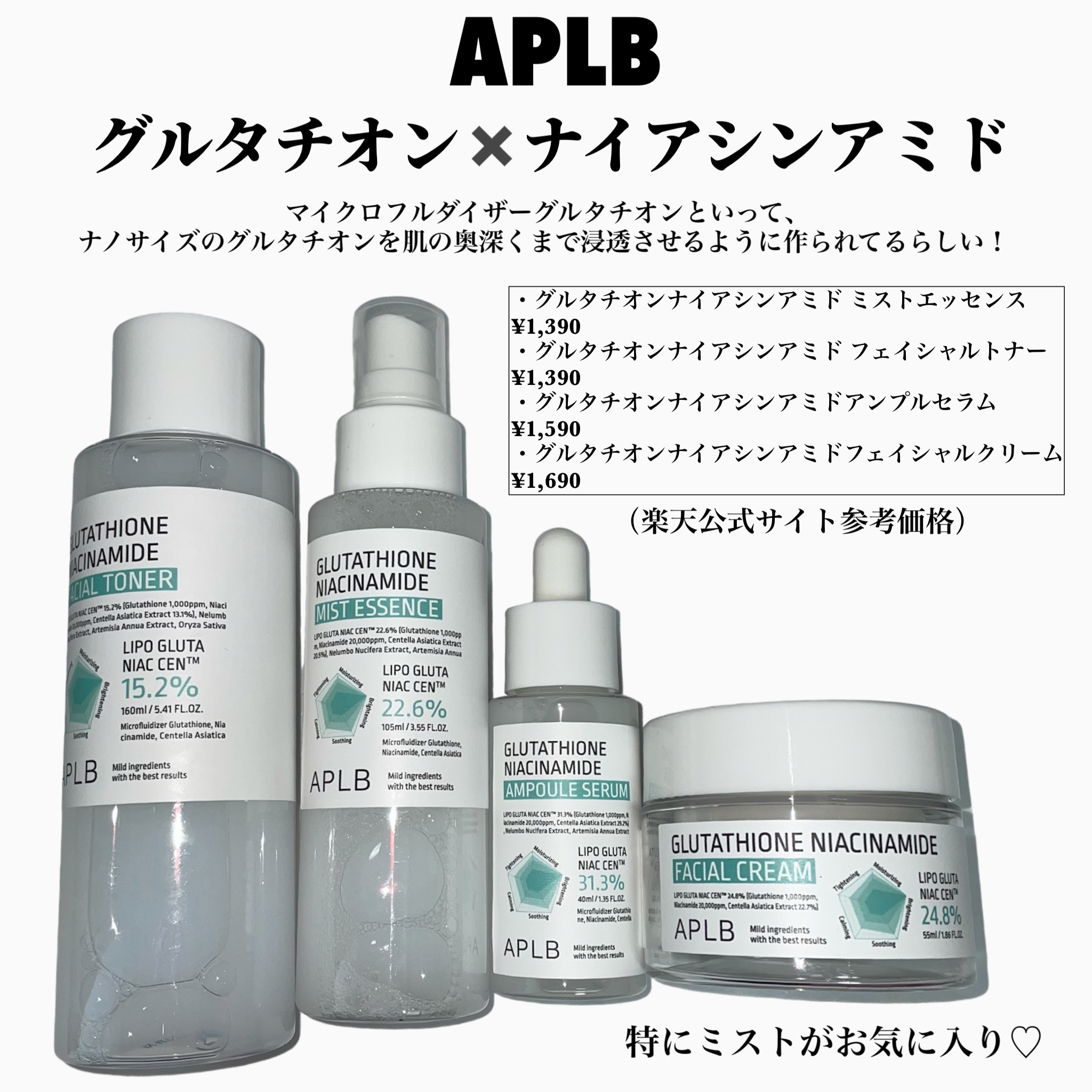 グルタチオンナイアシンアミドアンプルセラム/APLB/美容液を使ったクチコミ（2枚目）