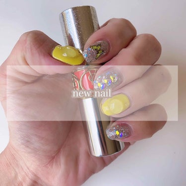 Rio on LIPS 「⋈﻿newnail⋈﻿"2020.04"✓イエローワンカラー×..」（1枚目）