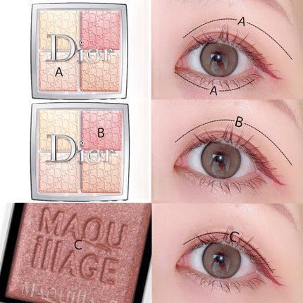 ディオール バックステージ フェイス グロウ パレット/Dior/ハイライトを使ったクチコミ(2枚目)