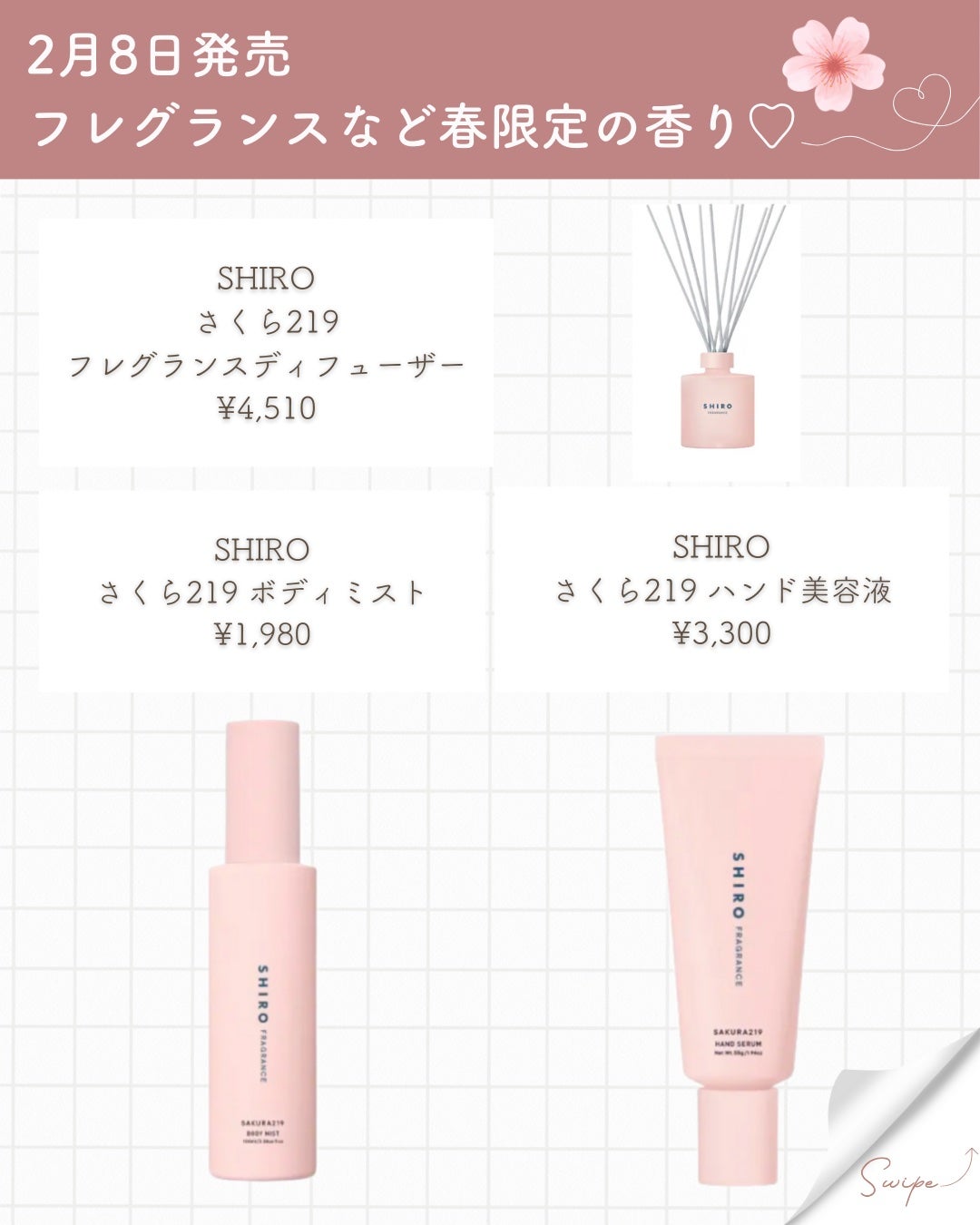 SHIRO さくら219 ボディミスト・ディフューザーセット 試してみた】SHIRO さくら219 フレグランスディフューザーの