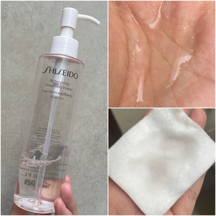 SHISEIDO リフレッシング クレンジングウオーターのクチコミ「SHISEIDO
リフレッシング クレンジングウオーター
肌にうるおいを残して
メイクや汚れ.....」(2枚目)