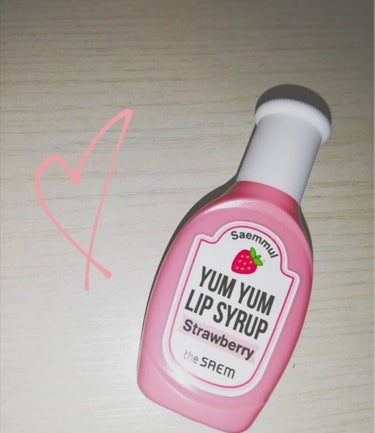 the SAEM  YUM YUM  LIP SYRUP  strawberry🍓
色が可愛い♡♡
いつもはピンク使わないけどこれなら使いやすい気がする!
ほかのカラーも気になる💭🍑