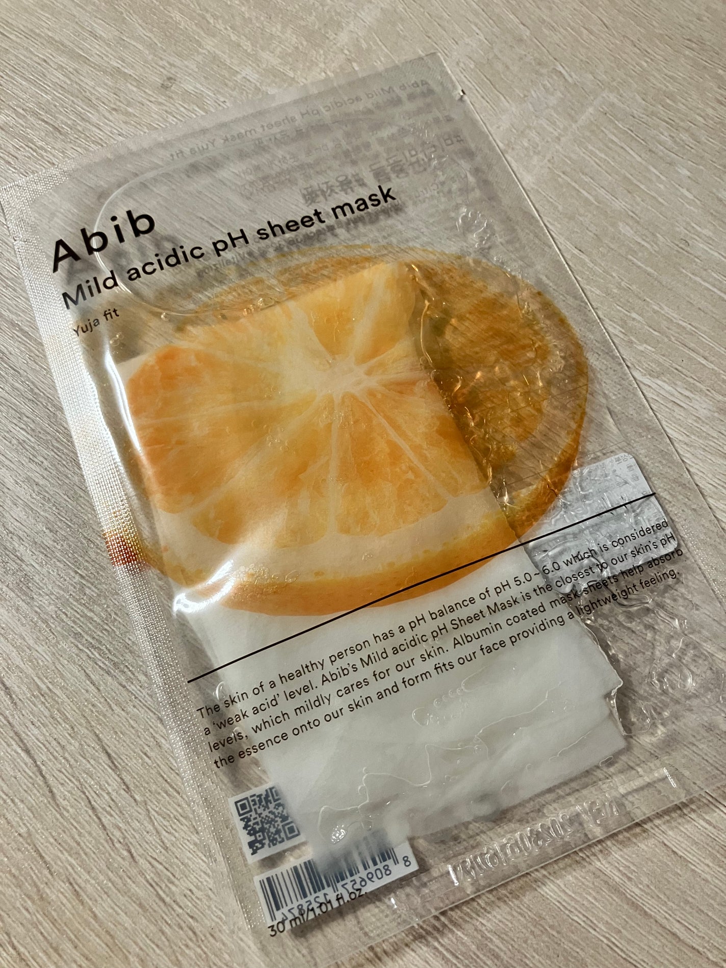 弱酸性pHシートマスク 柚子フィット/Abib /シートマスク・パックを使ったクチコミ(1枚目)