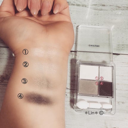 グラデーション アイシャドウ/ちふれ/アイシャドウパレットを使ったクチコミ(2枚目)