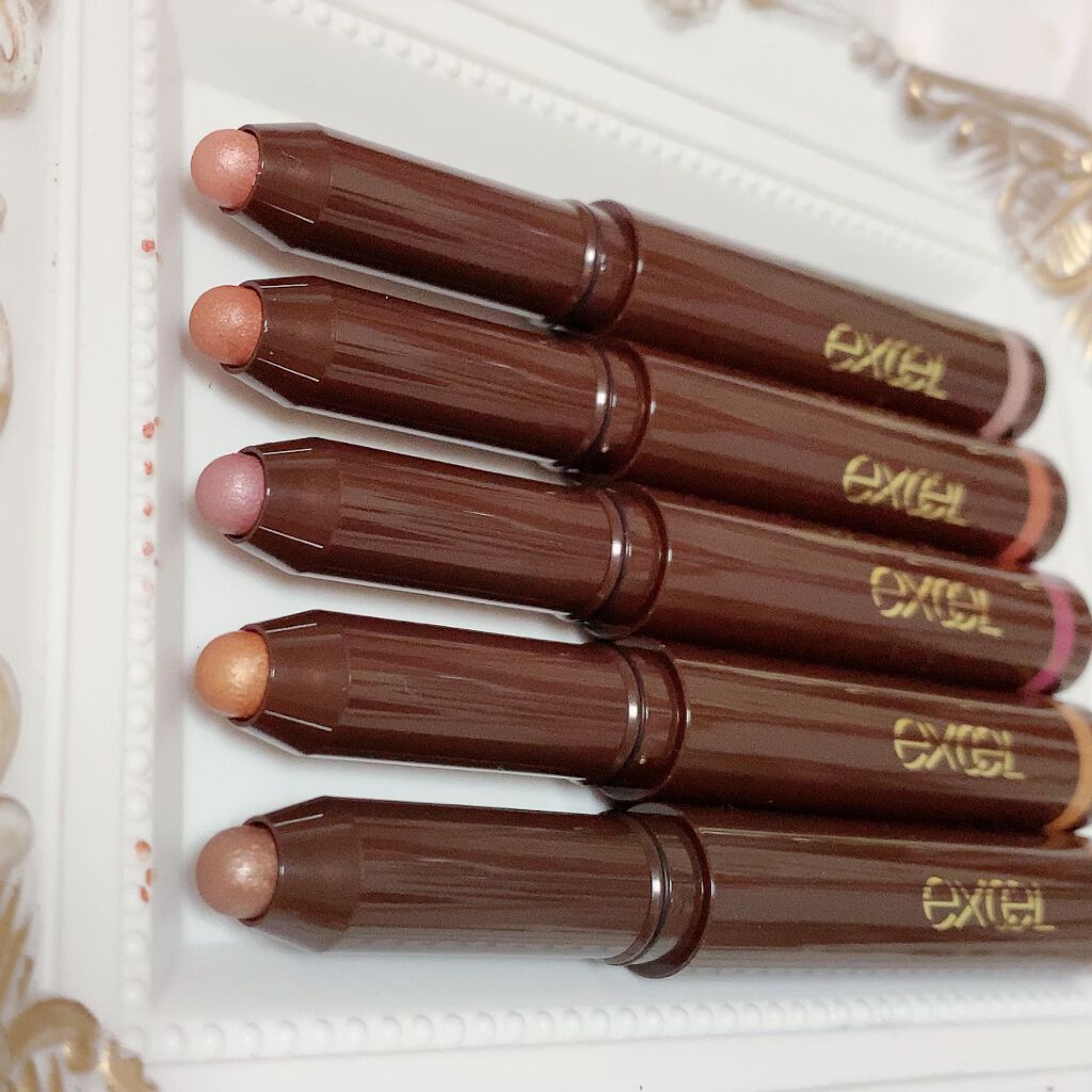 グリームオンフィットシャドウ/excel/スティックアイシャドウを使ったクチコミ（3枚目）