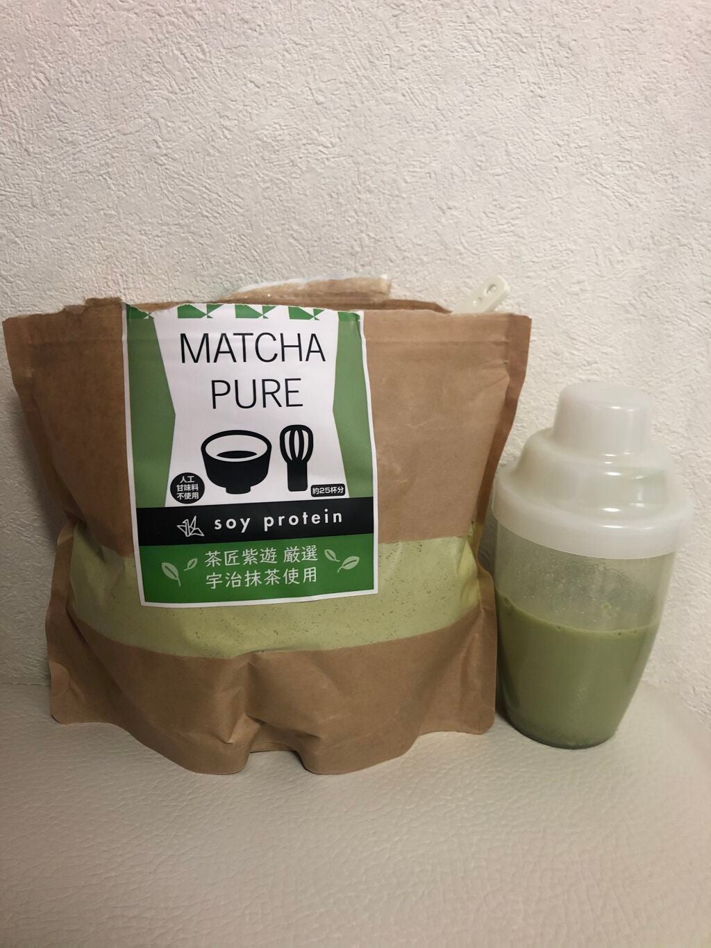 MATCHA PURE(プロテインパウダー)/ピュアパートナー/ソイプロテインを使ったクチコミ(9枚目)
