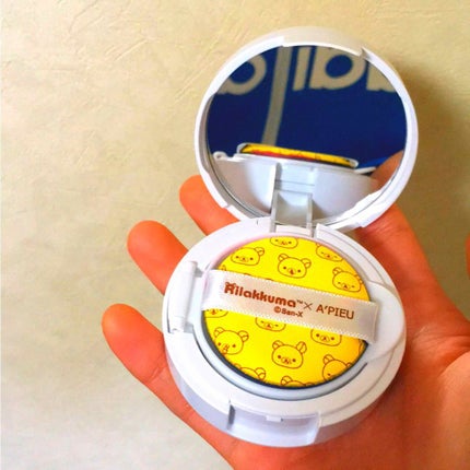 A’pieu クッションチークのクチコミ「オピュのリラックマとコラボしたクッションブラッシャーです☺︎
色はCR02番です!
とっても.....」(2枚目)