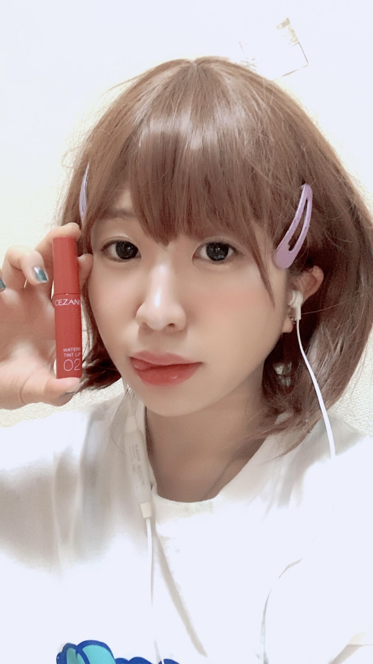 ウォータリーティントリップ 02 コーラルレッド/CEZANNE/リップティントを使ったクチコミ（3枚目）