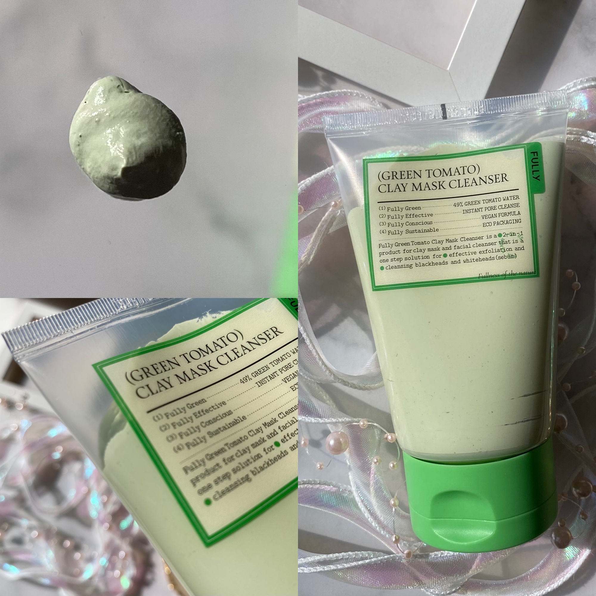 グリーントマトクレイマスククレンザー/FULLY/洗い流すパック・マスクを使ったクチコミ（3枚目）