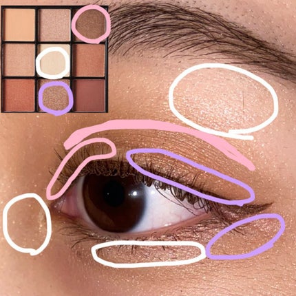 UR GLAM BLOOMING EYE COLOR PALETTE/U R GLAM/アイシャドウパレットを使ったクチコミ(3枚目)