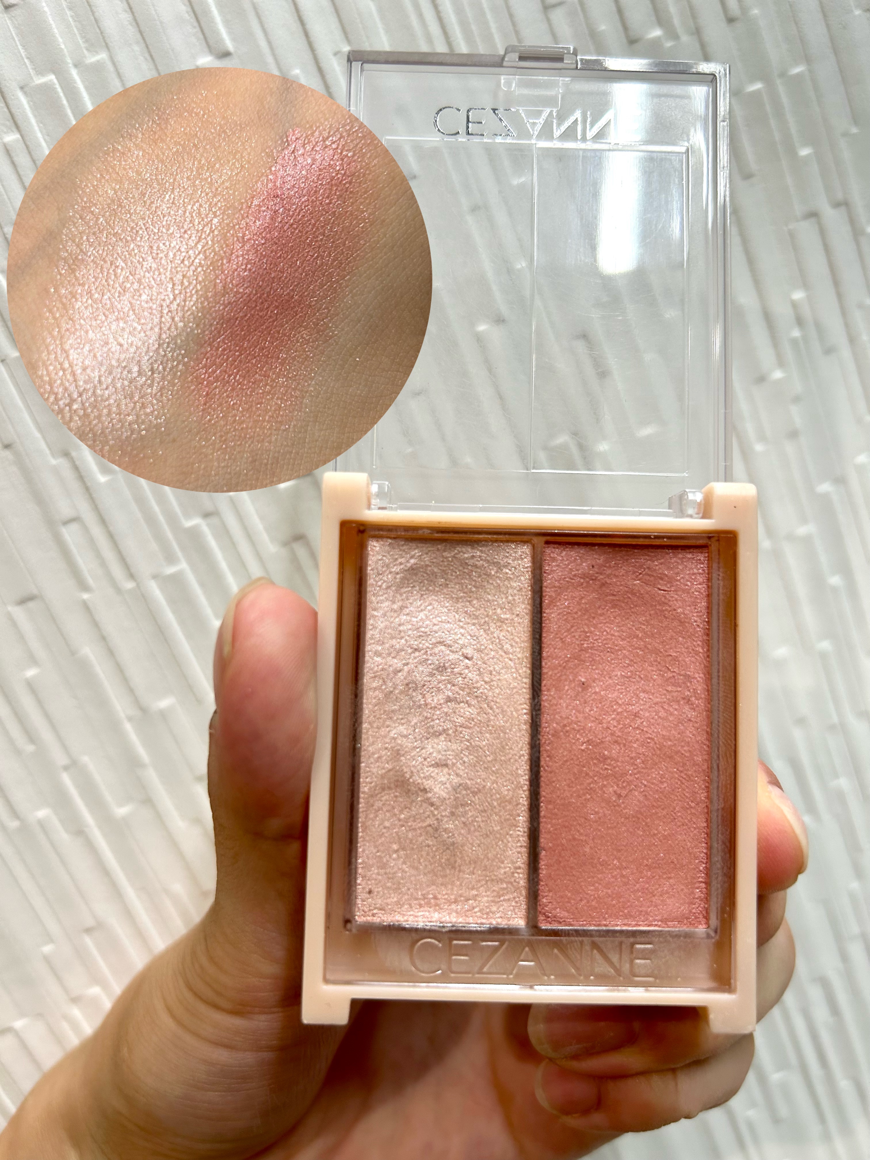 フェイスグロウカラー/CEZANNE/クリームハイライトを使ったクチコミ（2枚目）