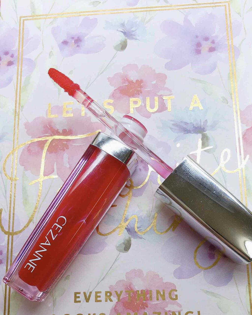 ラスティンググロスリップ/CEZANNE/口紅を使ったクチコミ(3枚目)