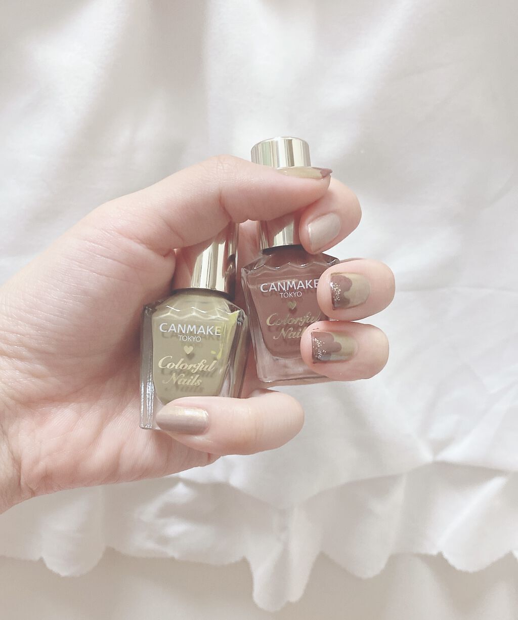 カラフルネイルズ N56 オリーブグリーン/キャンメイク/マニキュアを使ったクチコミ（1枚目）