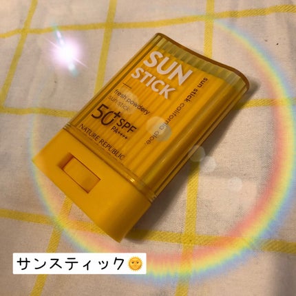 パウダリーUVアロエスティック SPF50+/PA++++/ネイチャーリパブリック/日焼け止めスティックを使ったクチコミ(1枚目)