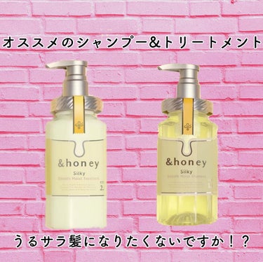 シルキー　スムースモイスチャー　シャンプー　1.0/ヘアトリートメント　2.0/&honey/シャンプー・コンディショナーを使ったクチコミ（1枚目）