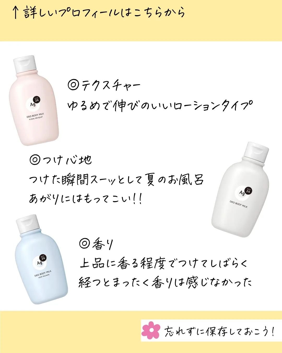 デオドラントボディミルク フローラルブーケ/エージーデオ24/ボディミルクを使ったクチコミ（3枚目）