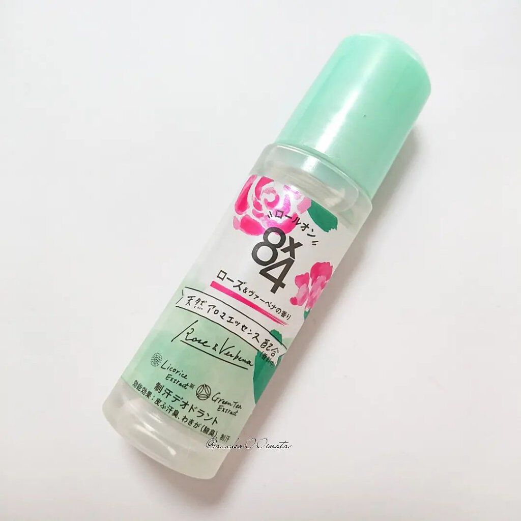 ８ｘ４ ロールオン ローズ＆ヴァーベナの香りのクチコミ「--------------------------------------
８ｘ4
ロールオ.....」（1枚目）