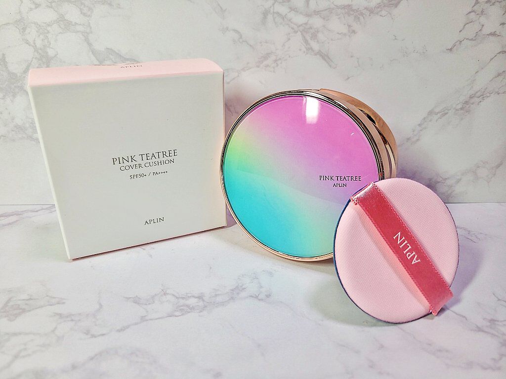 ピンクティーツリーカバークッション/APLIN/クッションファンデーションを使ったクチコミ(1枚目)