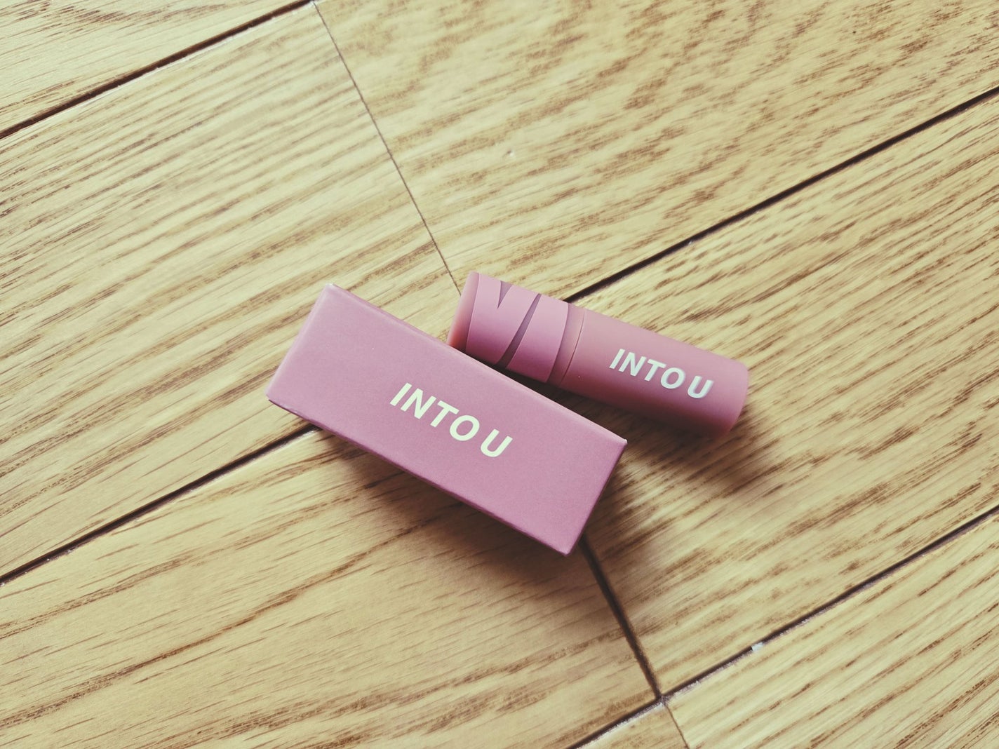 スーパーマットリップ&チークマッド/INTO U/口紅を使ったクチコミ(2枚目)