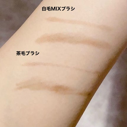 ダブルエンドアイブロウブラシ熊野筆/&be/メイクブラシを使ったクチコミ(5枚目)