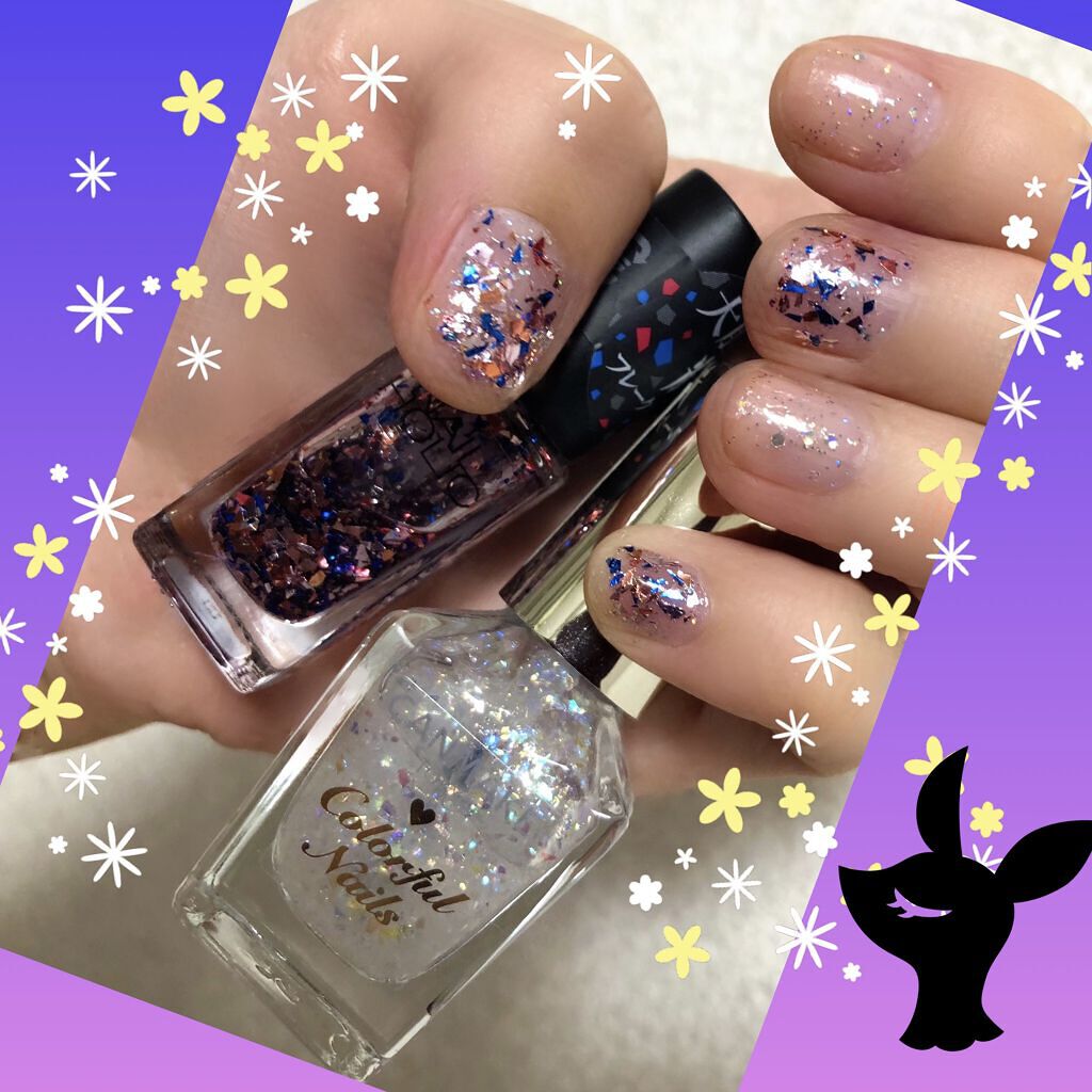 #キャンメイク_ネイル,#ラメネイル,#パープルネイル,#セルフネイルのネイルデザイン