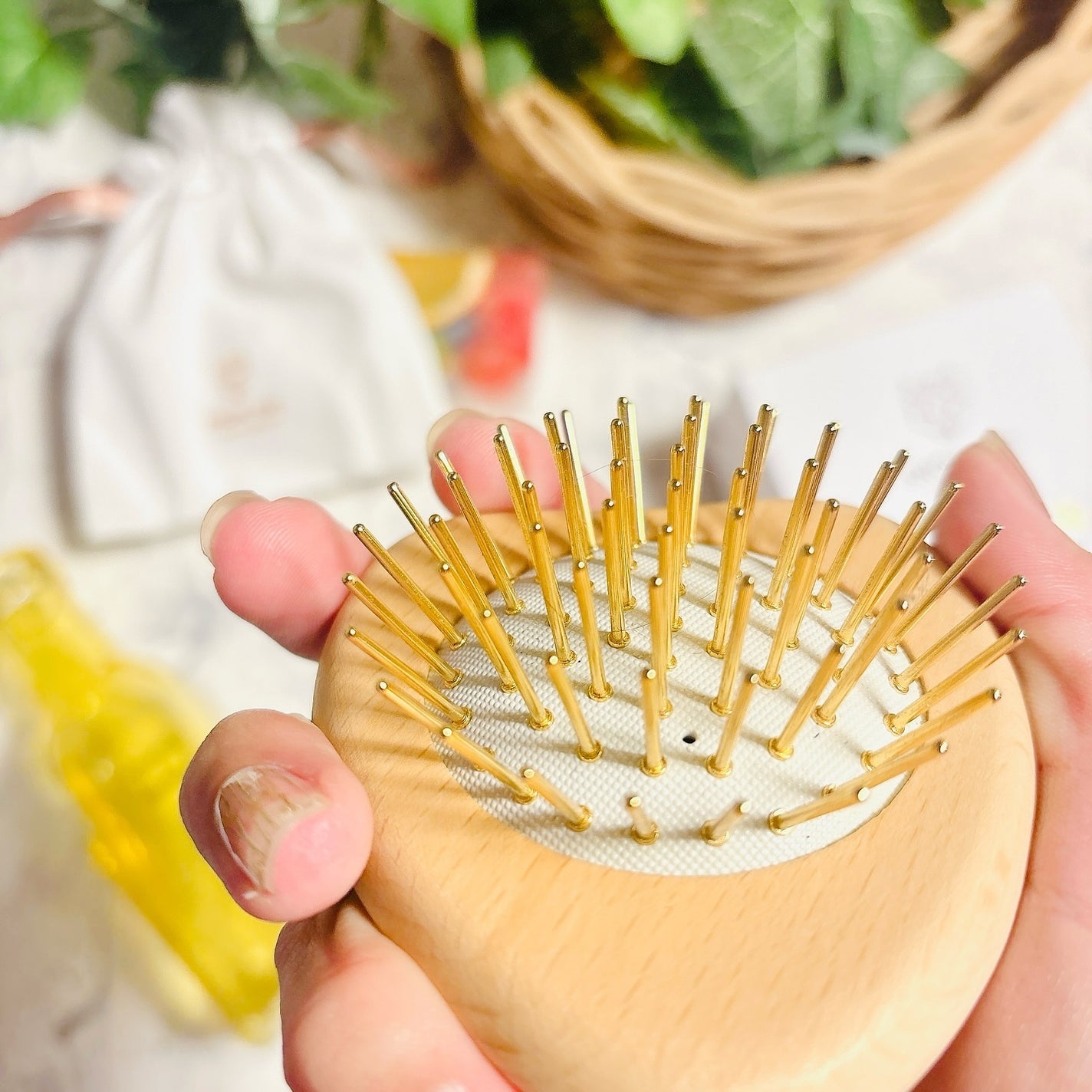 プレミアム FOX カッサ ウッド ミニハート ヘアブラシ/SNOW FOX SKINCARE/ヘアブラシを使ったクチコミ(3枚目)