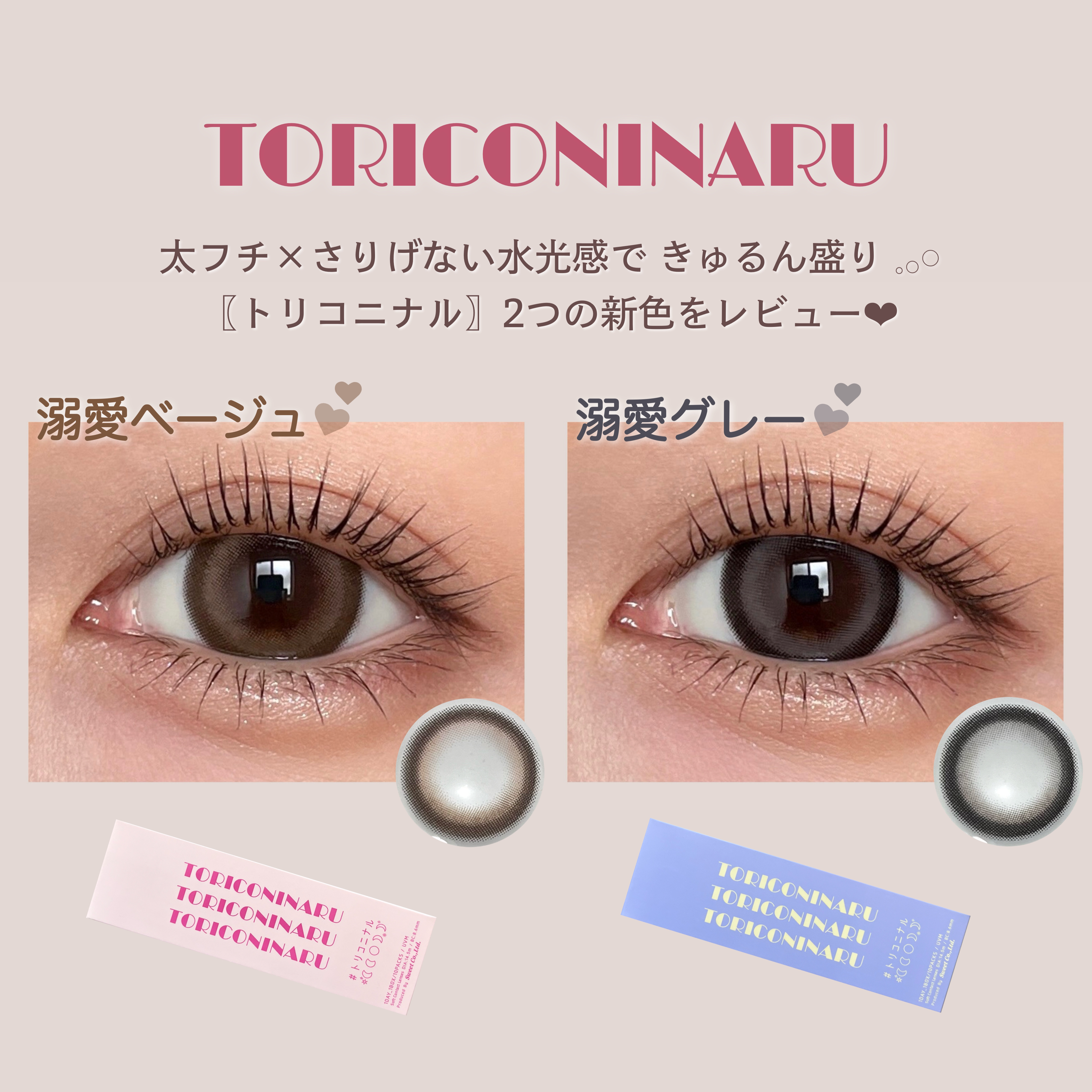 トリコニナル ワンデー 溺愛ベージュ/トリコニナル/ワンデー（１DAY）カラコンを使ったクチコミ（2枚目）