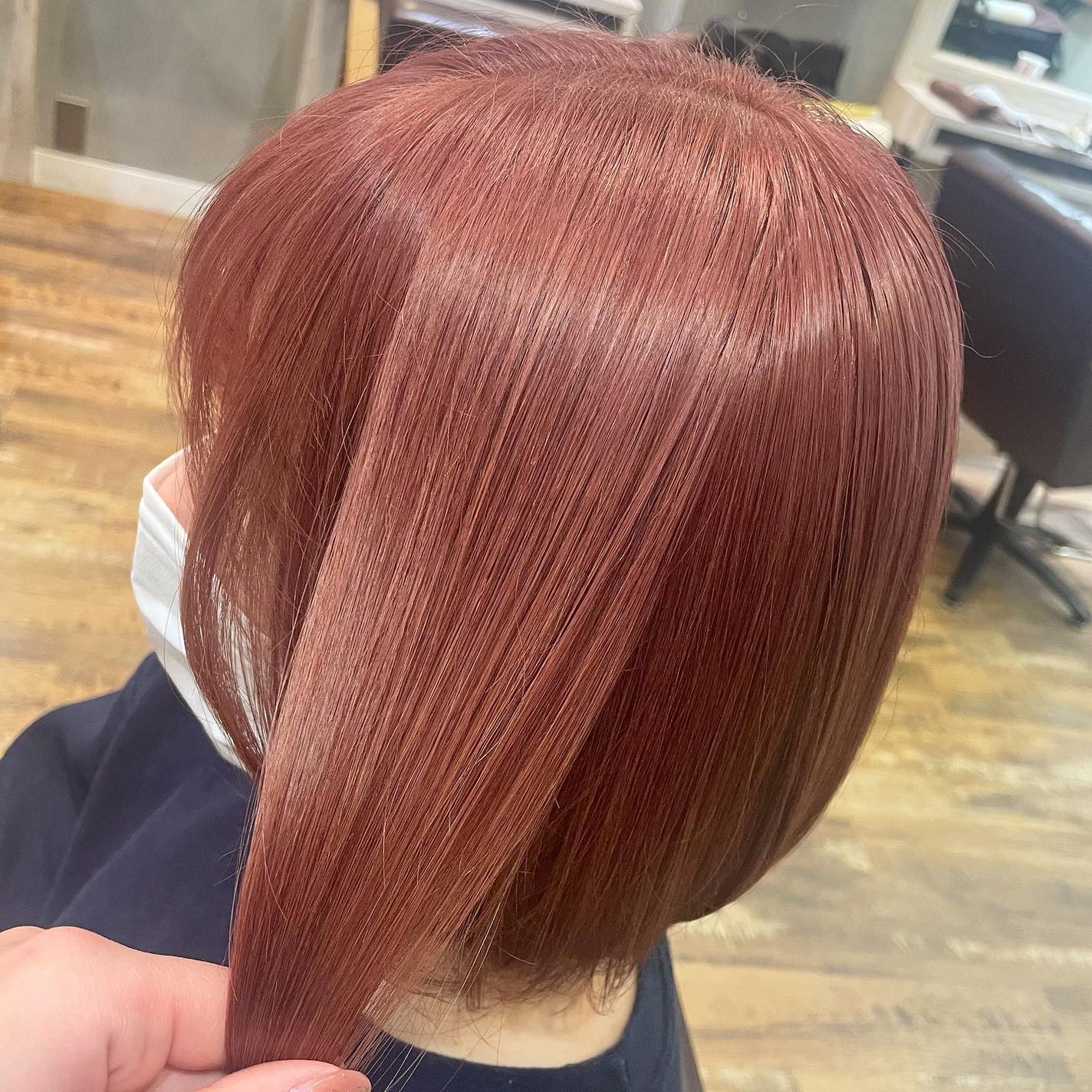 tsugumi on LIPS 「初めての全頭ブリーチ✨オーダーはピンクオレンジ🍊💗ブリーチ1回..」(1枚目)