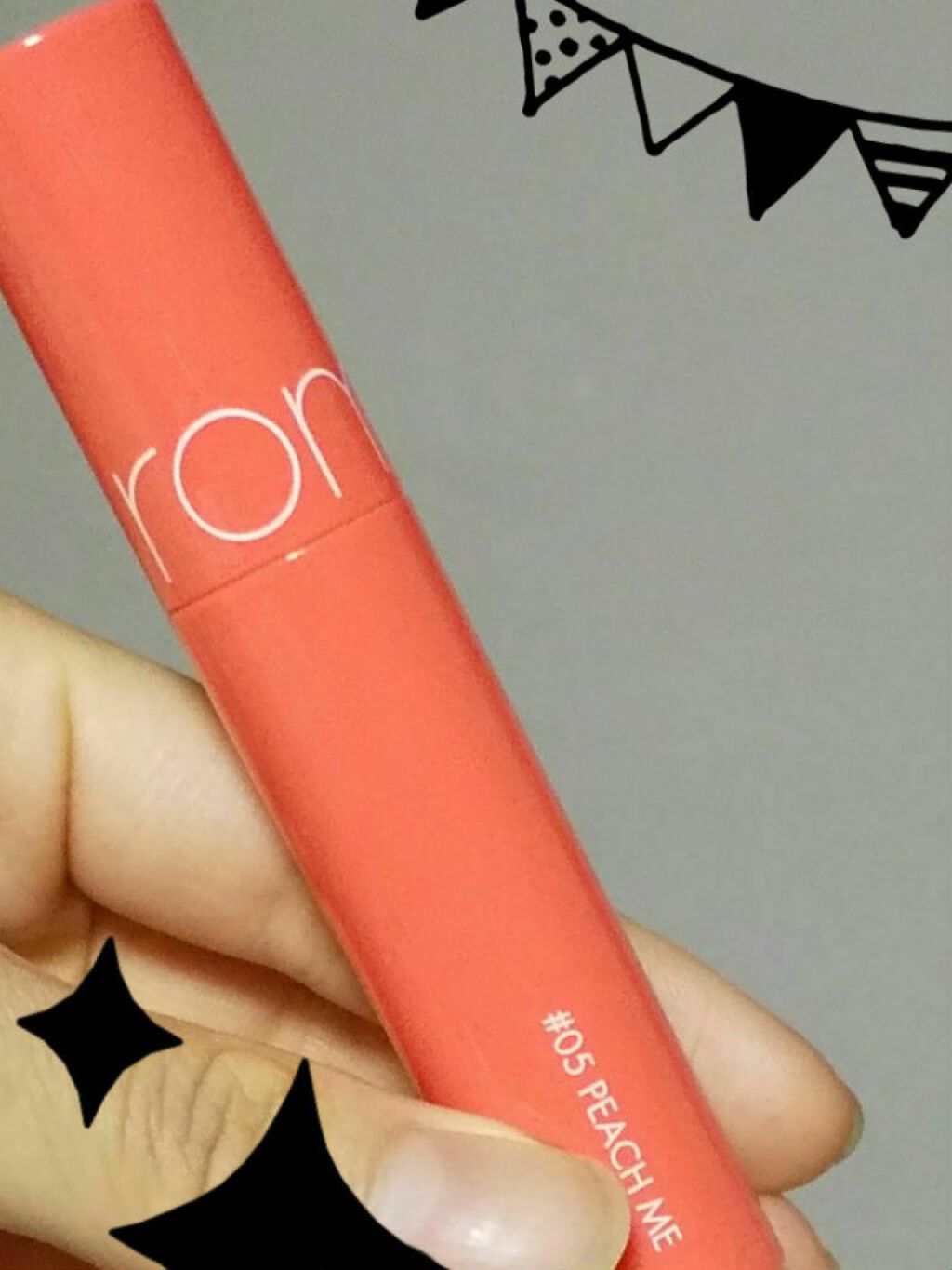 ジューシーラスティングティント 05 ピーチミー(PEACH ME)/rom&nd/リップティントを使ったクチコミ（1枚目）