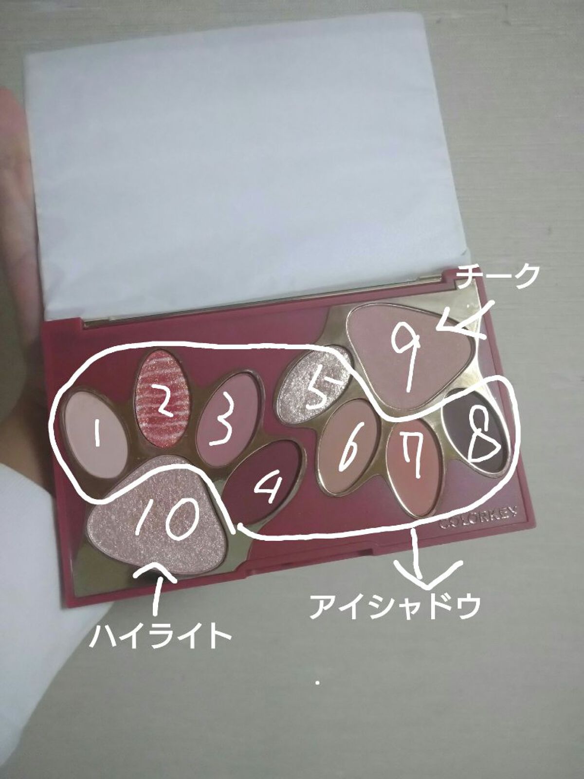 トラ十色アイシャドウパレット/COLORKEY/アイシャドウパレットを使ったクチコミ（2枚目）