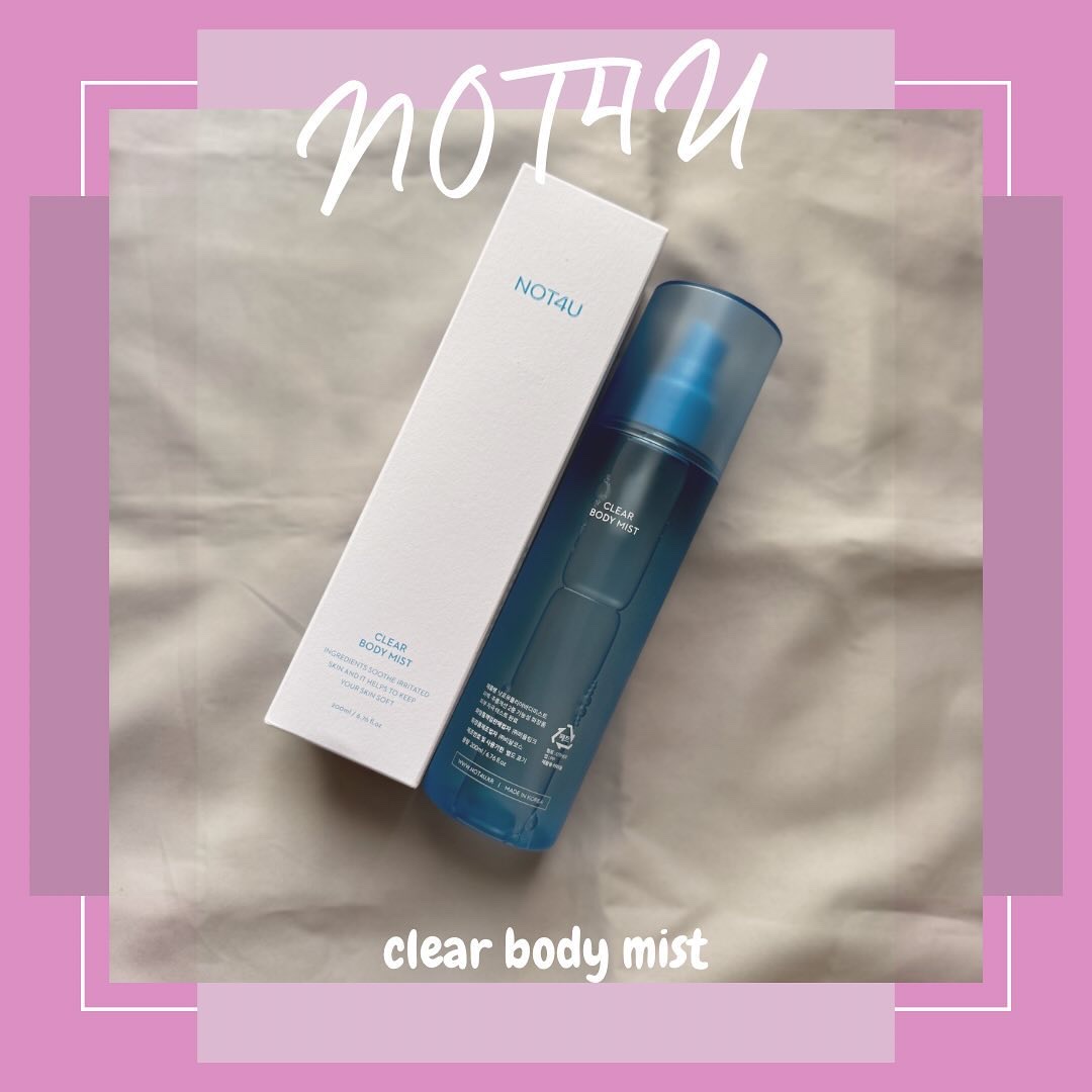 🩷not4u
🩷clear body mist
🩷200ml
.
このブルーのパケが個人的にめっちゃ好き🩷
しかも、逆さ向けてもミストが出るから背中に使いやすいの🥰
.
ミストは香りないよね?笑
私の鼻あんまり信用できないけどうん