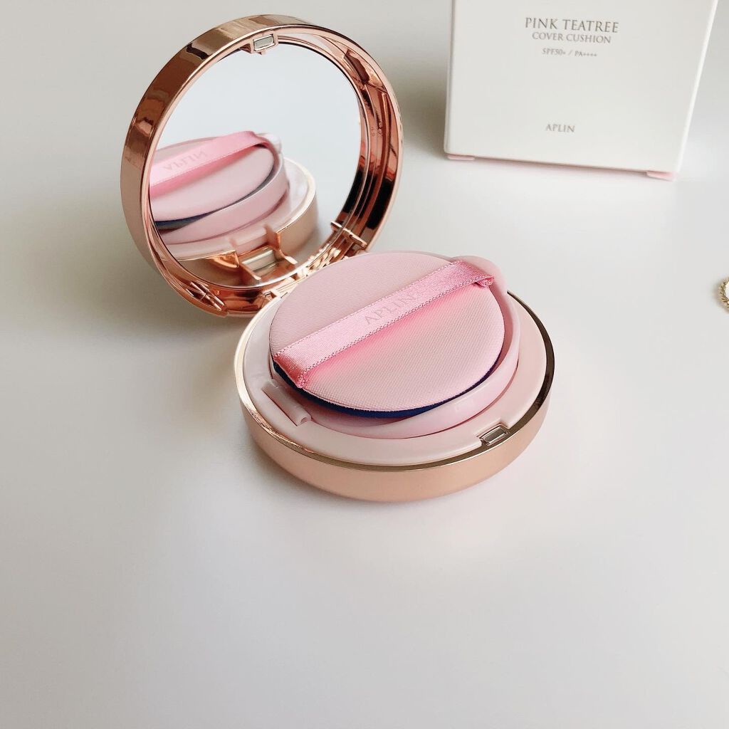 ピンクティーツリーカバークッション/APLIN/クッションファンデーションを使ったクチコミ(2枚目)