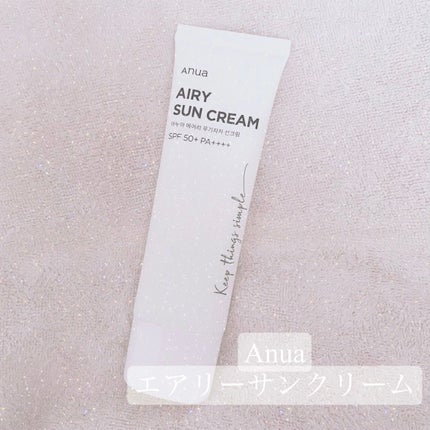 エアリーサンクリーム SPF50+PA++++/Anua/日焼け止めクリームを使ったクチコミ(1枚目)