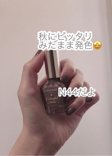 カラフルネイルズ N44 シックグレー/キャンメイク/マニキュアを使ったクチコミ（1枚目）