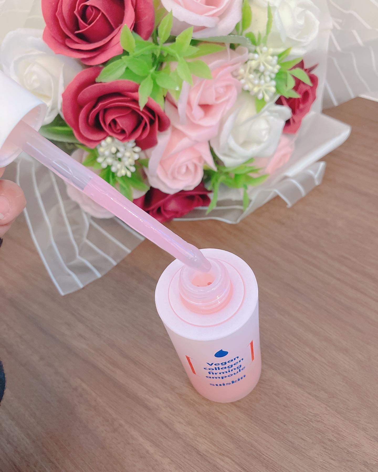 Vegan collagen firming ampoule/suiskin/美容液を使ったクチコミ（2枚目）