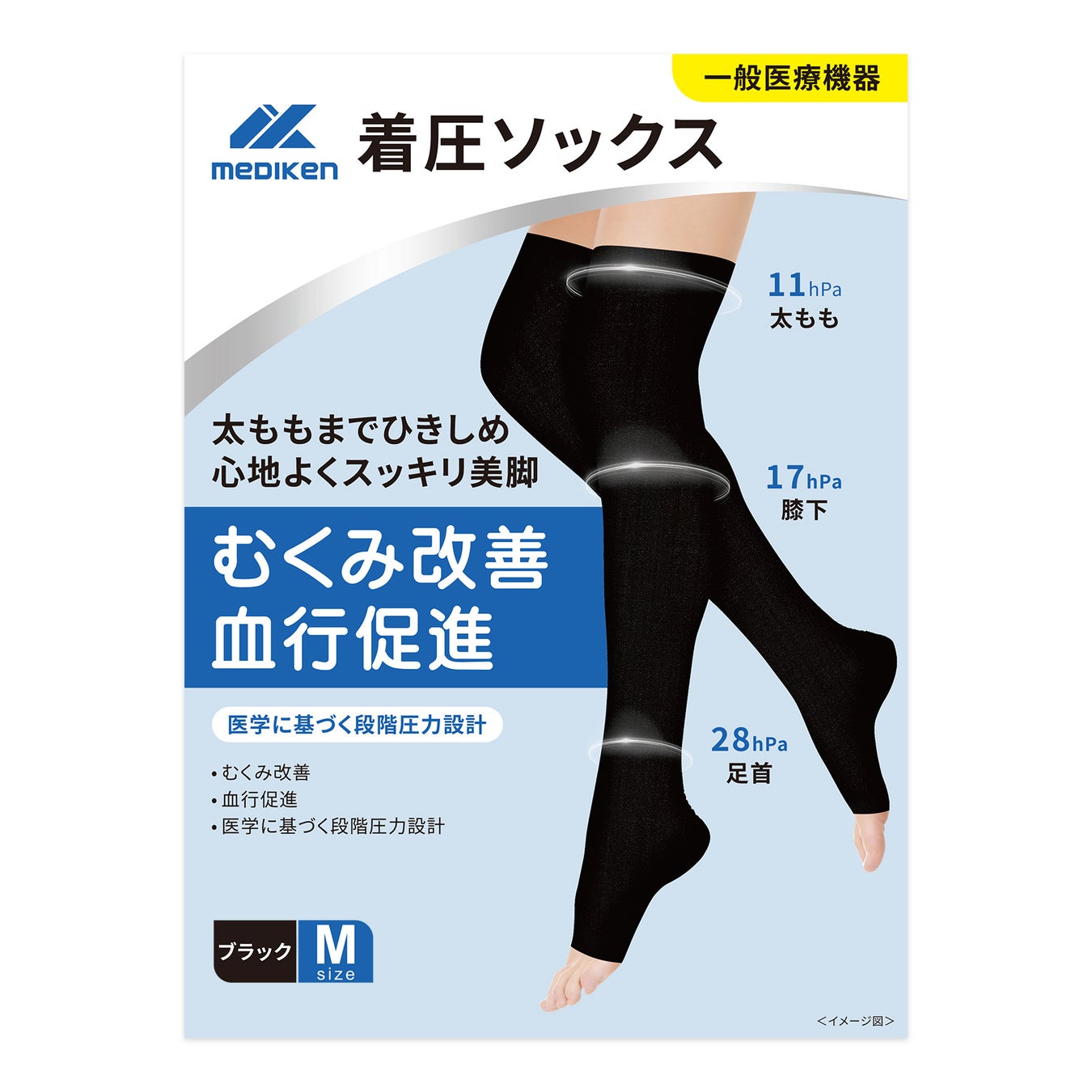 mediken 着圧ソックス 膝上(ME013)