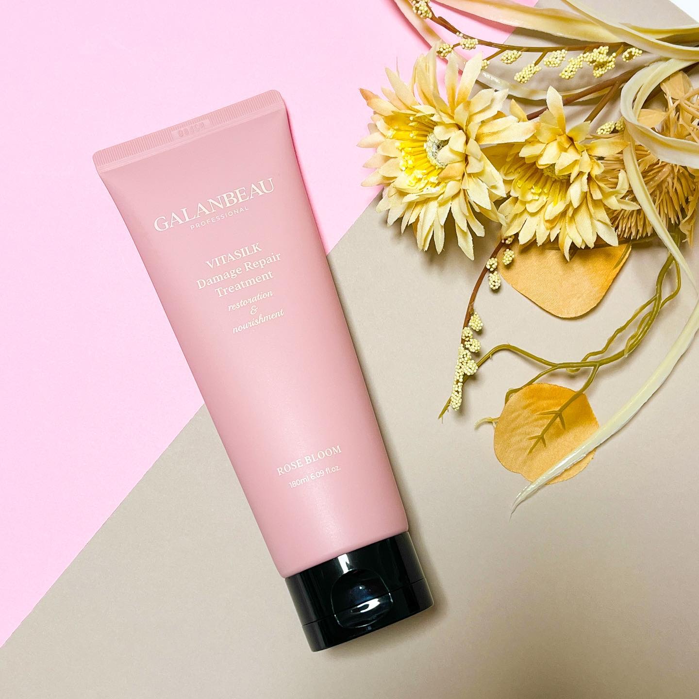 ビタシルクダメージリペアトリートメント（ローズブルーム）/ガランビュー/洗い流すヘアトリートメントを使ったクチコミ（1枚目）