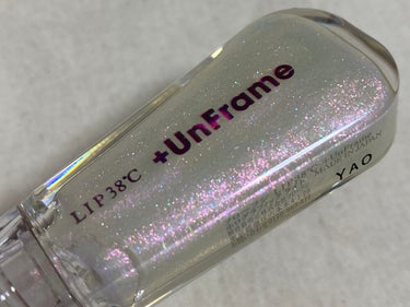 LIP38℃ +UnFrame<ホログラフィック>/UZU BY FLOWFUSHI/リップグロスを使ったクチコミ（2枚目）