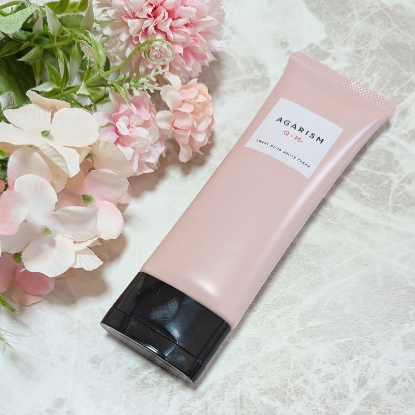 キューミースウィートボムホワイトクリーム/AGARISM/ボディクリームを使ったクチコミ（1枚目）