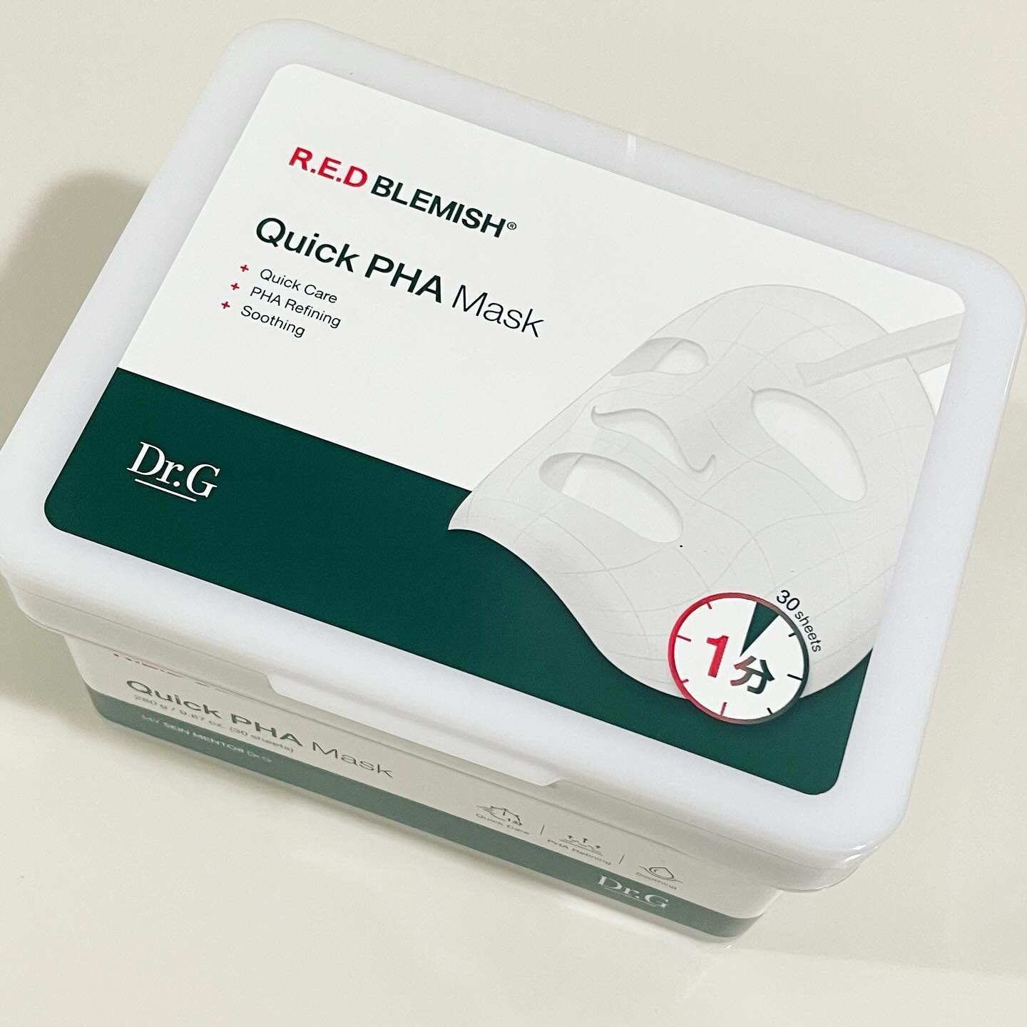 レッドブレミッシュクイックPHAシートマスク/Dr.G/シートマスク・パックを使ったクチコミ（3枚目）