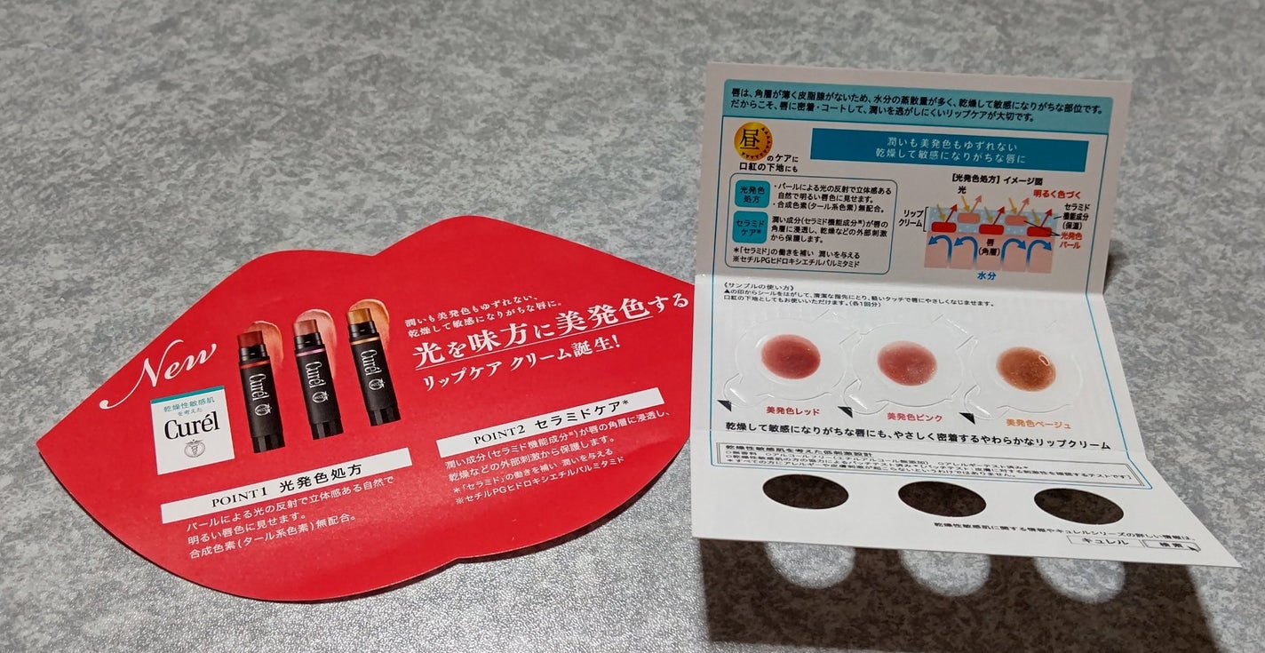 リップケア クリーム(美発色シリーズ)/キュレル/リップクリームを使ったクチコミ(1枚目)