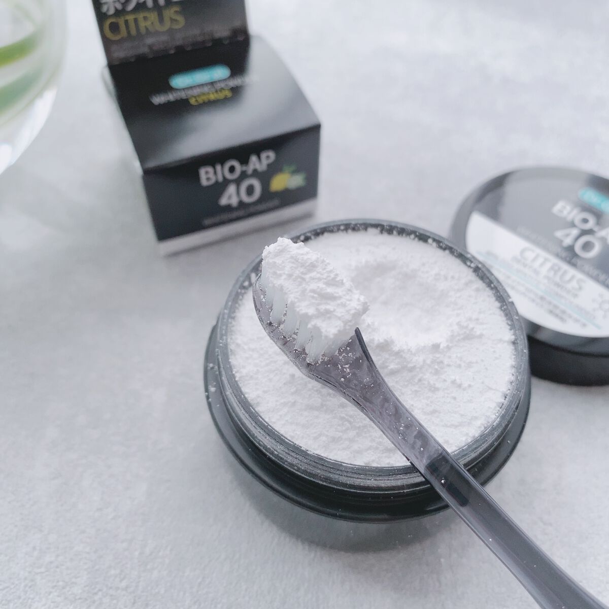 ホワイトニングパウダー シトラスL(レモン&ライム)/Dr.Oral/歯磨き粉を使ったクチコミ(8枚目)