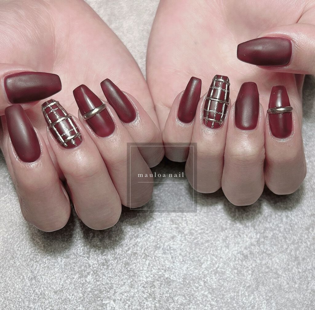 #パールネイル,#ネイル,#ビジューネイル,#アートネイル,#秋ネイル,#ミラーアートネイル,#チェック柄ネイル,#オータムネイル,#ジュエリーネイル,#ミラーネイル,#手書きアートネイル,#マスタードネイル,#ブラウンネイル,#リングネイル,#秋ネイル,#天王寺ネイルのネイルデザイン