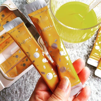 hgmi(はぐみぃ)朝摘みオレンジ味/さくらの森/美容ドリンクを使ったクチコミ(4枚目)