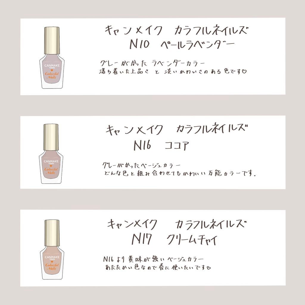 カラフルネイルズ/キャンメイク/マニキュアを使ったクチコミ(3枚目)