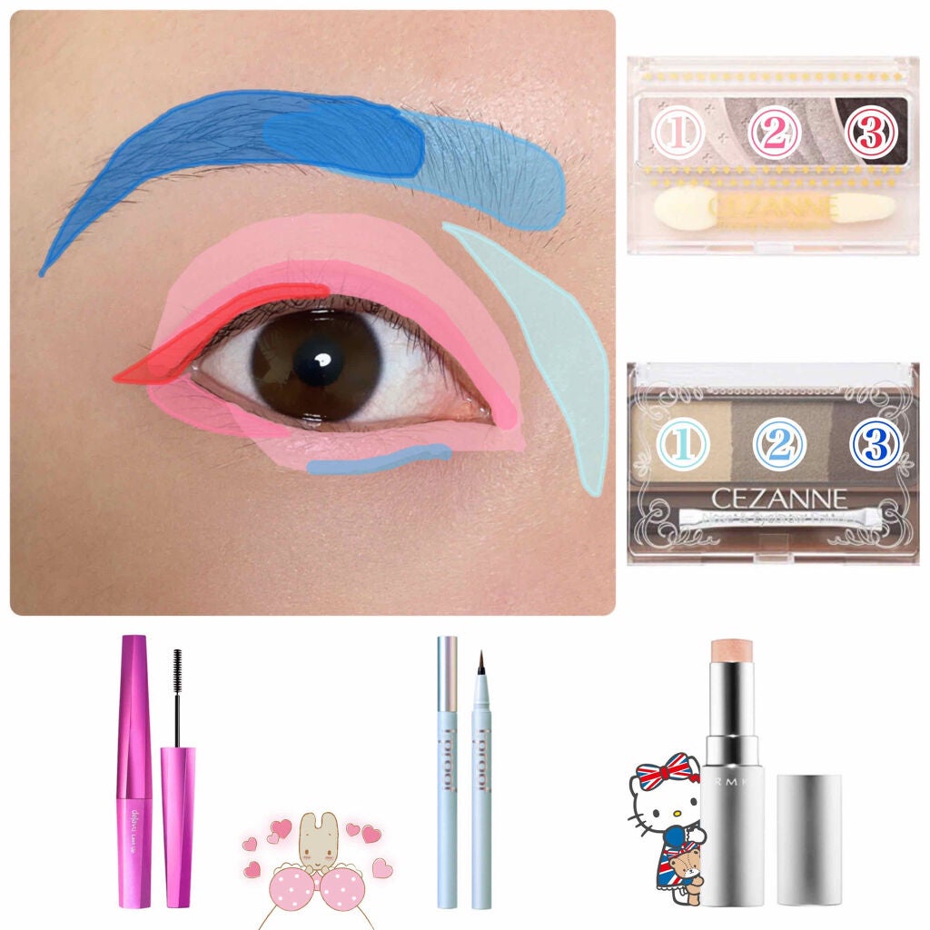 トーンアップアイシャドウ/CEZANNE/アイシャドウパレットを使ったクチコミ(2枚目)