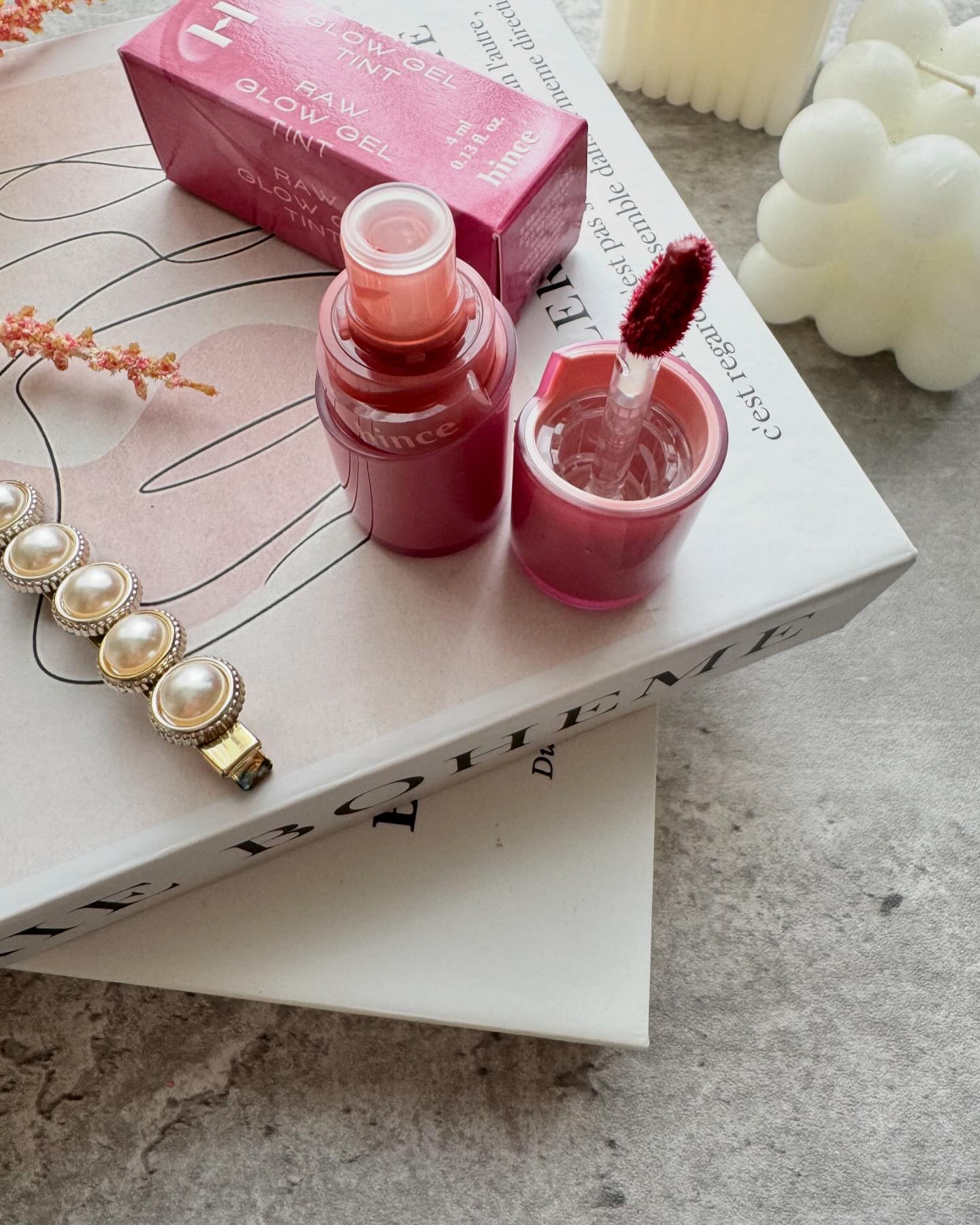 ロウグロウジェルティント R002 ロウローズ/hince/リップティントを使ったクチコミ（2枚目）